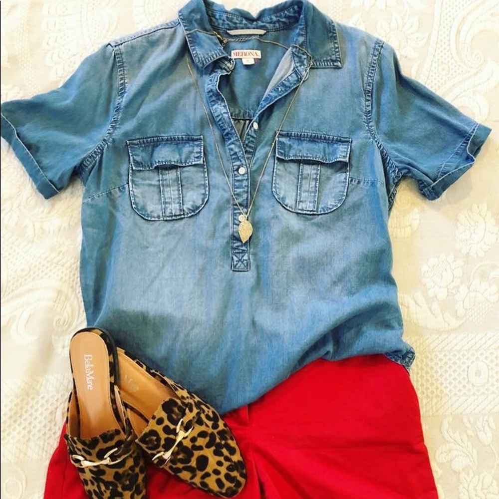Merona denim top